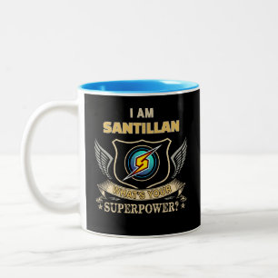 Jag Är SANTILLAN Vad Är Din Superkraft Två-Tonad Mugg