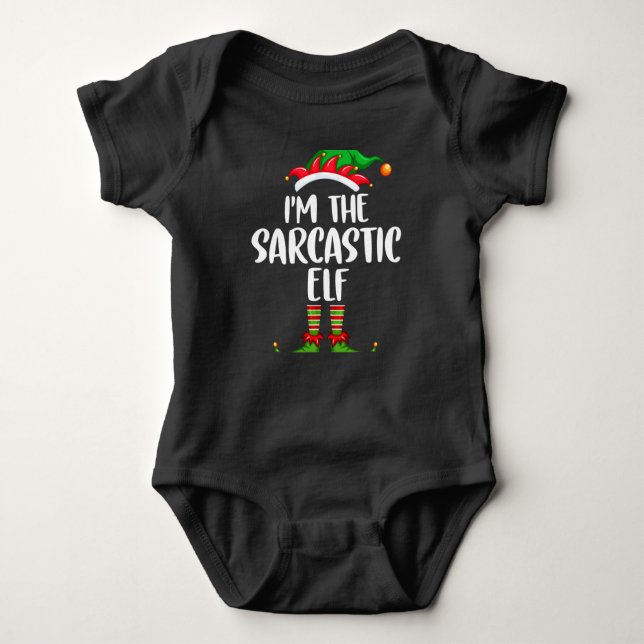 Jag är Sarcastic Elf Shirt Matching Family Group T Shirt (Framsida)