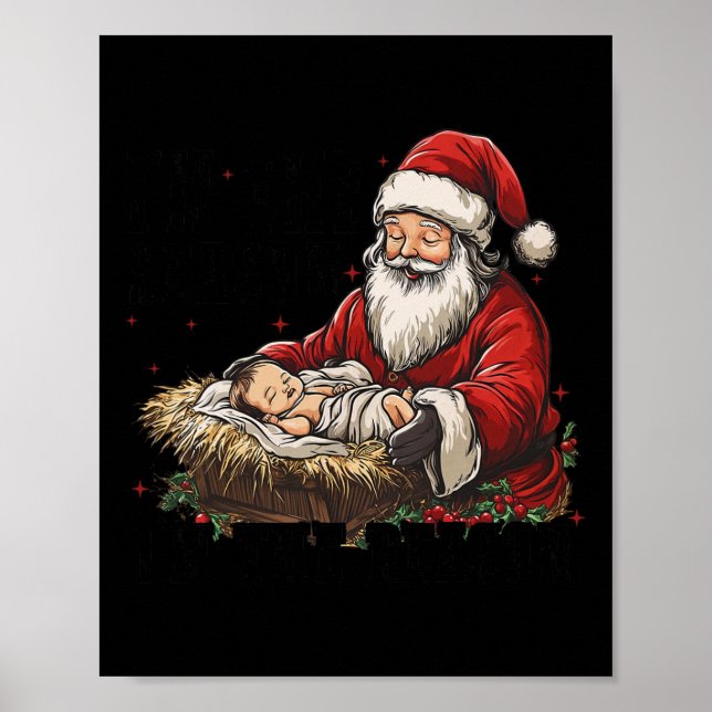 Jag är säsong Santa Im Reason Jesus Christian Poster (Framsidan)