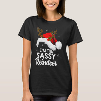 Jag är Sassy Reindeer jul Pajamas Family X T Shirt