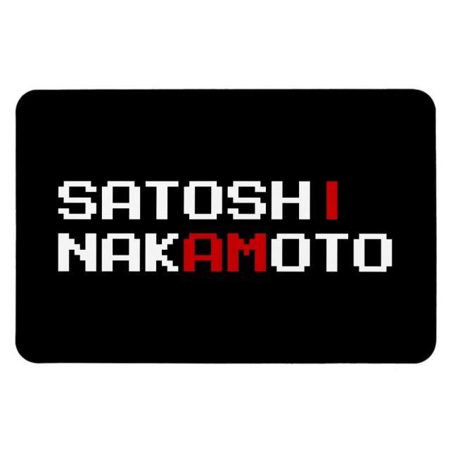 JAG ÄR SATOSHI NAKAMOTO MAGNET (Horisontell)