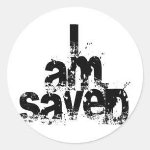 Jag är Saved Christian Runt Klistermärke