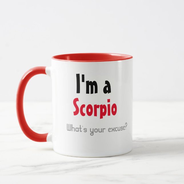 Jag är Scorpio Vad är din ursäkt? Mugg (Vänster)