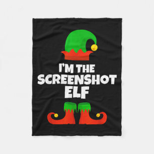 Jag är Screenshot Elf Familj Pyjamas Jul Kul Fleecefilt