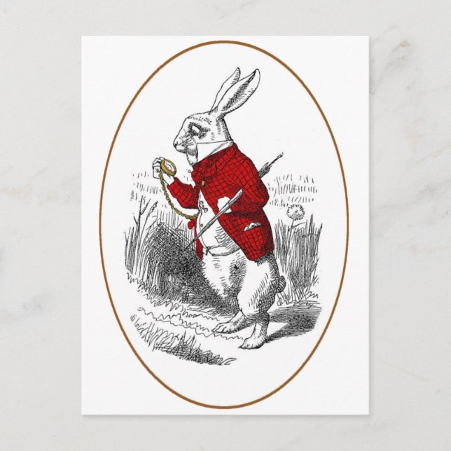 Jag är sen, jag är sen vykort (Framsida)