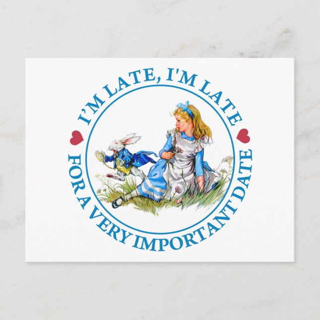 JAG ÄR SENT PÅ ETT MYCKET VIKTIGT DATUM VYKORT (Framsida)