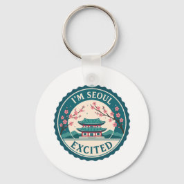 Jag är Seoul Excated Korea Nyckelring