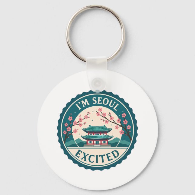 Jag är Seoul Excated Korea Nyckelring (Framsida)