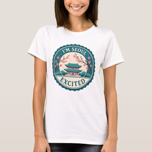 Jag är Seoul Excated Korea T Shirt (Framsida)
