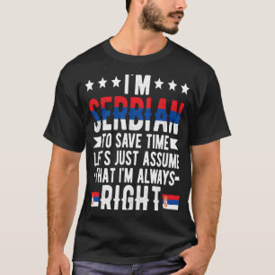 Jag är serbisk Flagga serbisk root Serbien Herit T Shirt
