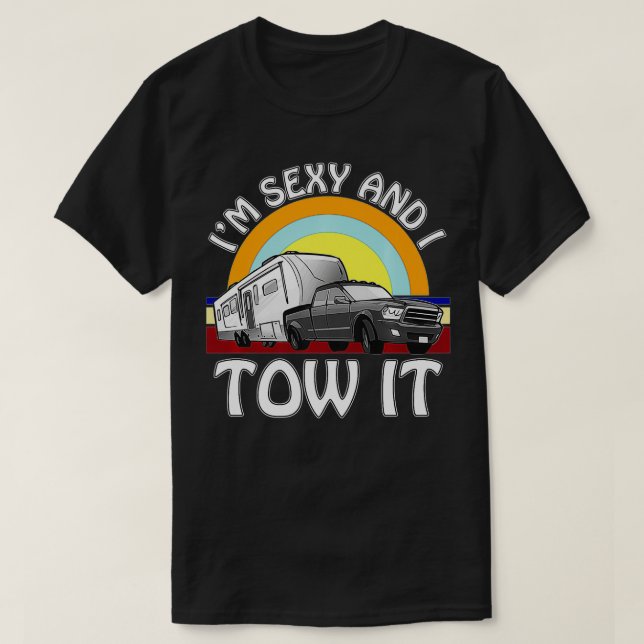 Jag är Sey och jag Tow... -...det roliga camping 5 T Shirt (Design framsida)