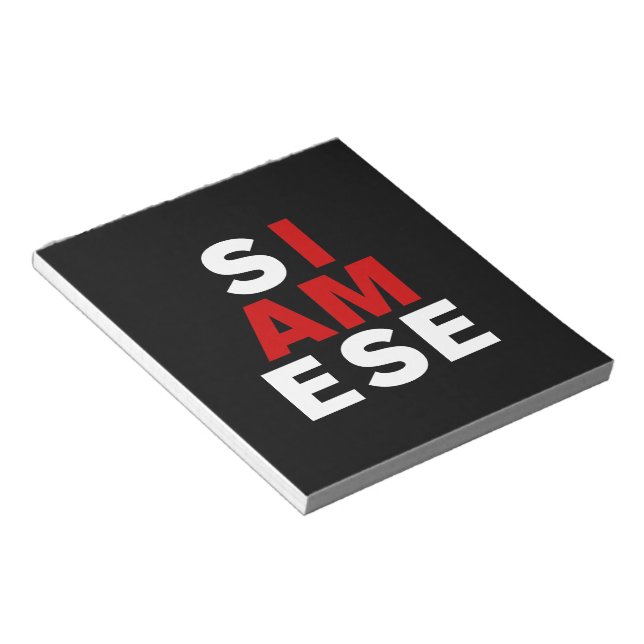 JAG ÄR SIAMESE ANTECKNINGSBLOCK (Vinklad)