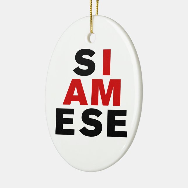 JAG ÄR SIAMESE JULGRANSPRYDNAD KERAMIK (Vänster)