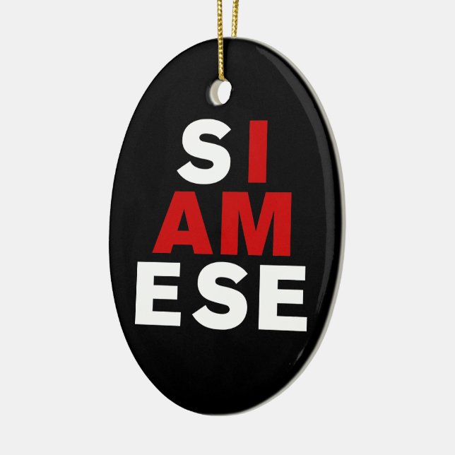 JAG ÄR SIAMESE JULGRANSPRYDNAD KERAMIK (Vänster)