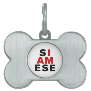 JAG ÄR SIAMESE NAMNBRICKA HUSDJUR