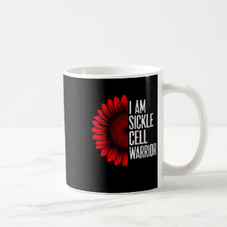 Jag är Sickle Cell Warrior Burgundy Solros Awaren Kaffemugg