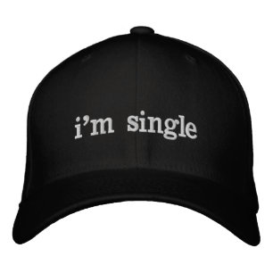 Jag är singel broderad keps