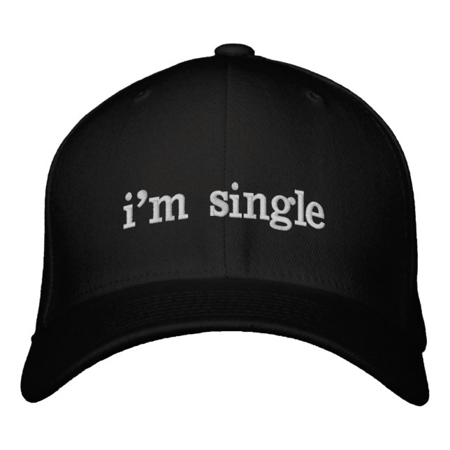 Jag är singel broderad keps (Framsida)