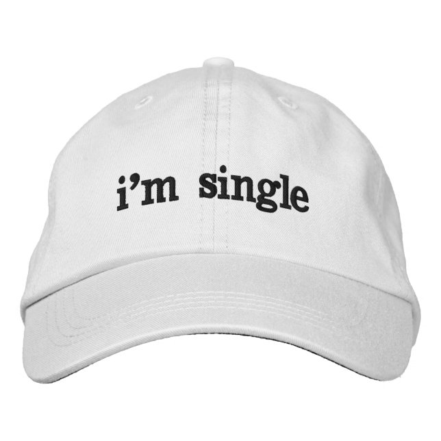 Jag är singel broderad keps (Framsida)