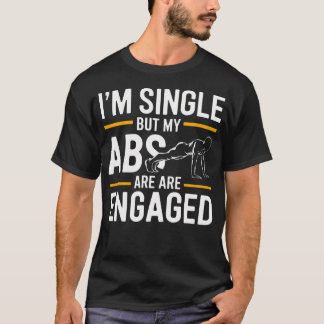 JAG Är Singel Men Mina Rax Är Förlovade Rolig Yoga T Shirt