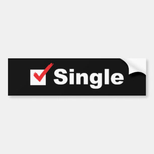 Jag är singel och tillgänglig bildekal