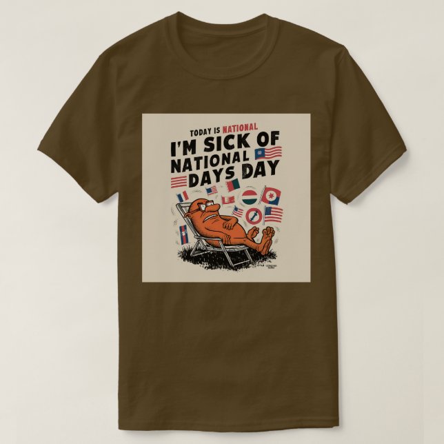 Jag är sjuk på nationaldagen t shirt (Design framsida)