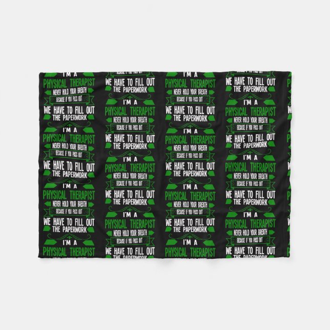 Jag är sjukgymnastik  fleecefilt (Framsidan (Horisontell))