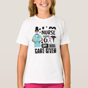 Jag är sjuksköterska bara en daglig nattvårdare t shirt