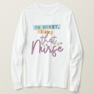 Jag är sjuksköterskan Retro Stil Rosa T Shirt