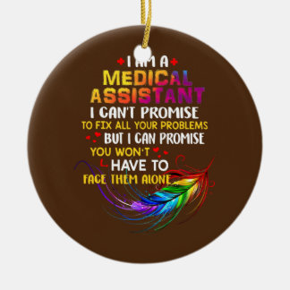 Jag är sjukvårdspersonal i kärlek julgransprydnad keramik