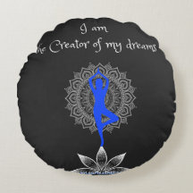 Jag är skapare av mina drömmar Round Pillow