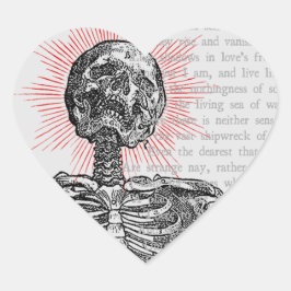 Jag är Skeleton! Hjärtklämmare Hjärtformat Klistermärke
