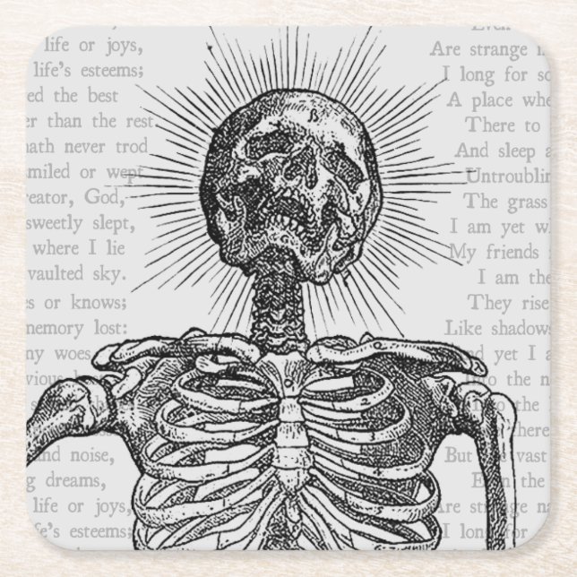 +[ JAG ÄR SKELETON! ]+ UNDERLÄGG PAPPER KVADRAT (Framsidan)