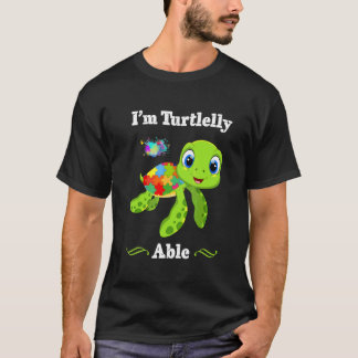 Jag är sköldpaddsfärdig Autismmedvetenhet T Shirt
