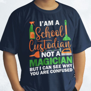 Jag är skolförråd, inte magiker-vaktmästare t shirt
