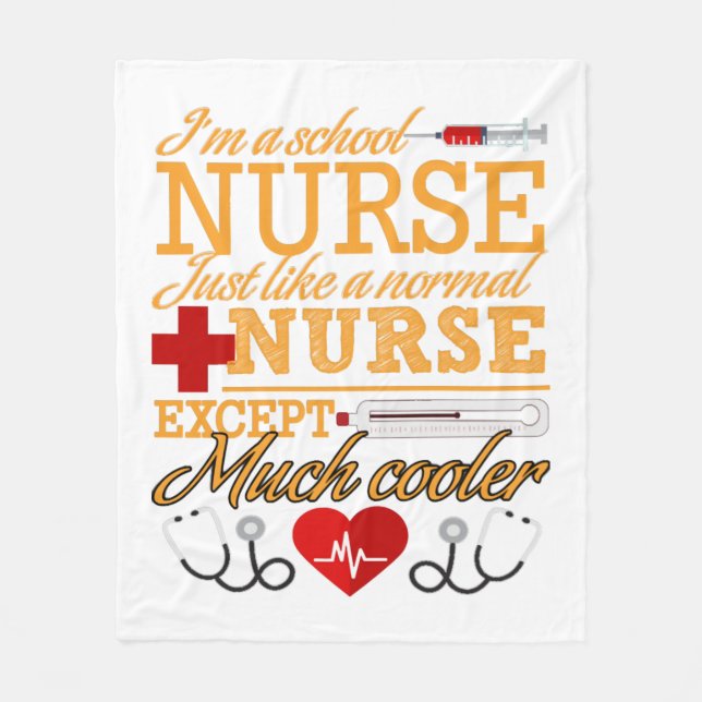 Jag är skolsköterska T-shirt Fleecefilt (Framsidan)