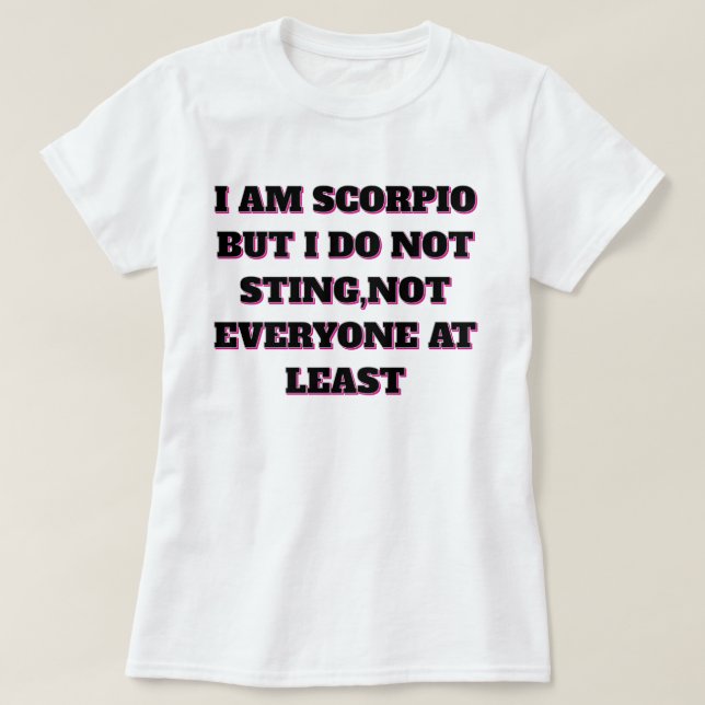 JAG ÄR SKORPIONEN OCH STOLT T SHIRT (Design framsida)
