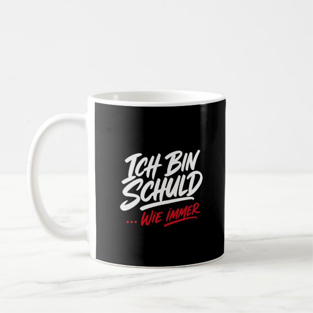 Jag är skyldig som alltid Sarcasm citat Kaffemugg (Vänster)