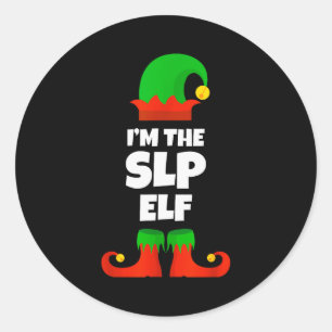 Jag Är Slp Tomte Familj Pyjamas Jul Tal Lan Runt Klistermärke