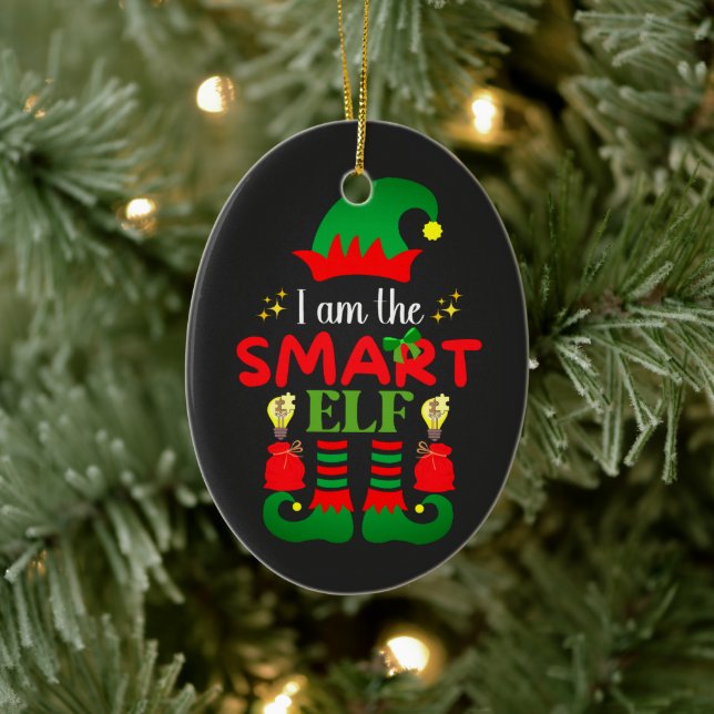 Jag är smart Elf Julgransprydnad Keramik (Träd)