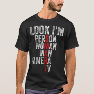 Jag är smart, Woman Man Camera TV Trump T Shirt