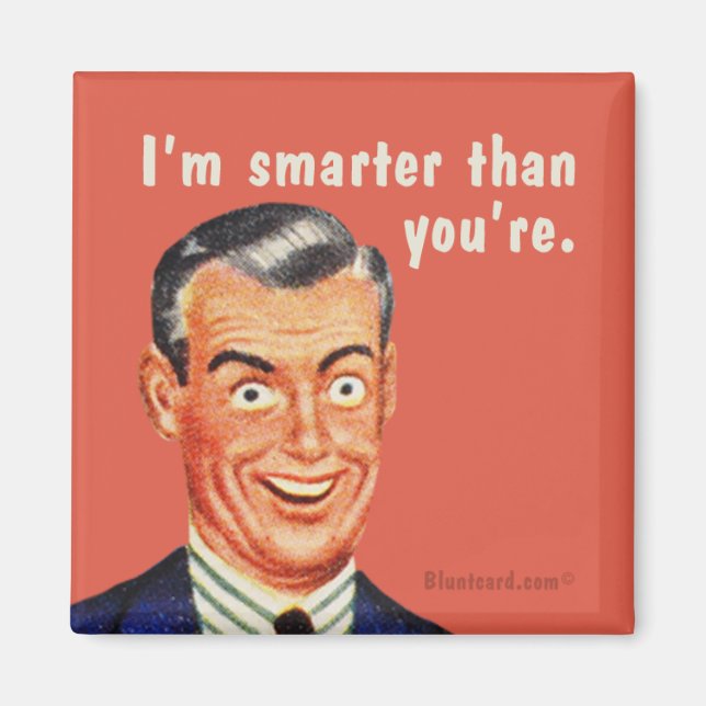 Jag är smartare än du. Efter kort Magnet (Framsidan)