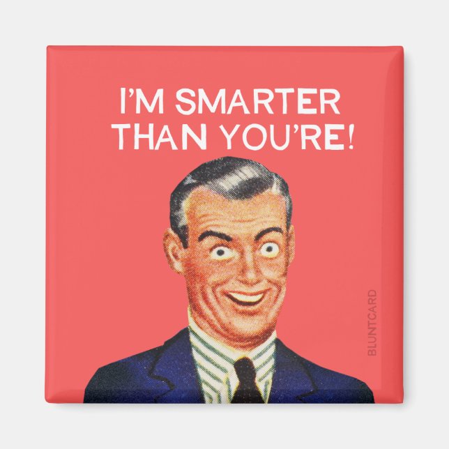 Jag är smartare än du. magnet (Framsidan)
