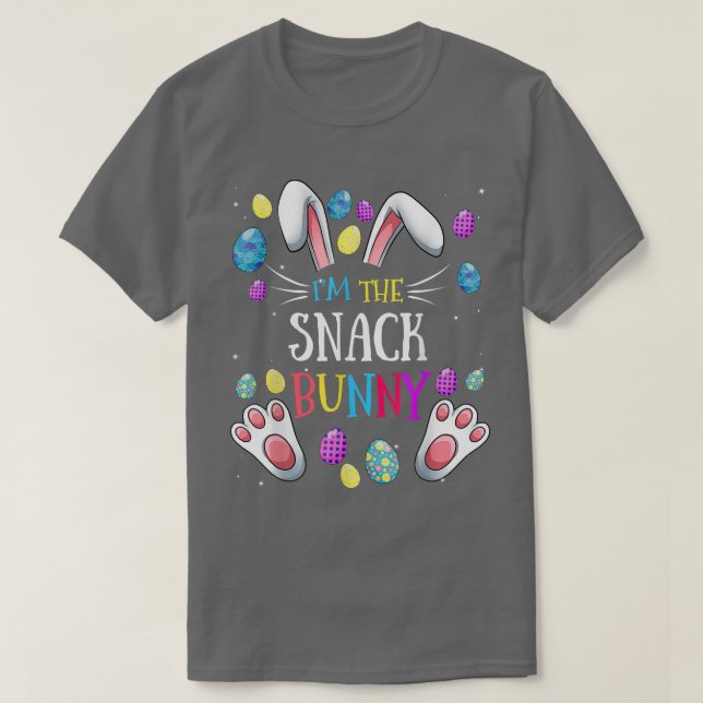 Jag är Snack Bunny Matching Family Påsk Party T Shirt (Design framsida)