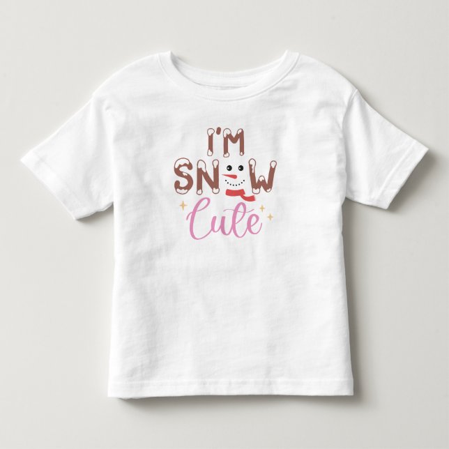 Jag är Snö Cute Baby T Shirt (Framsida)