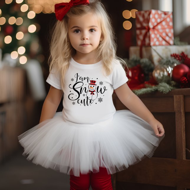 Jag är Snö Cute Charming Snögubbe Helgdag T Shirt (I am Snow Cute Charming Snowman Holiday Toddler T-shirt for Christmas.)