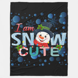 Jag är Snö Cute Fleecefilt