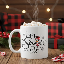 Jag är Snö Cute Roligt Snögubbe Kaffemugg