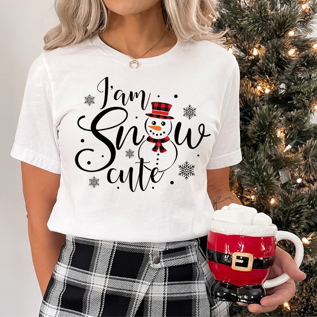 Jag är Snö Cute Roligt Winter Snögubbe Helgdag T Shirt (I am Snow Cute Fun Winter Snowman Holiday T-Shirt)