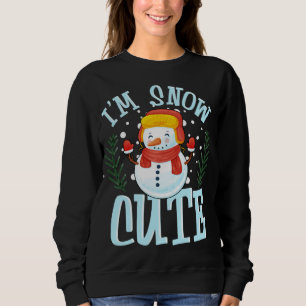 Jag är Snö Cute Winter Time Weather Snögubbe Chris T Shirt